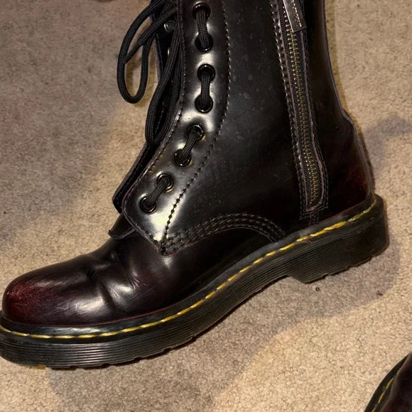 1460 Arcadia Leather Boots CHERRY 🍒 - Picture 4 of 8